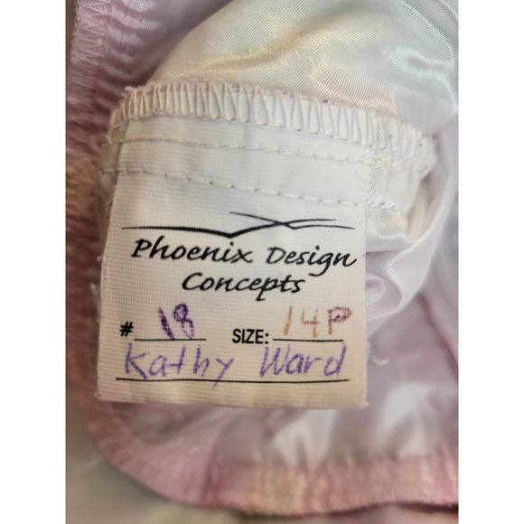 Vintage Square Dance Party Dress Patchwork Handmade Pink Green Size 14p - Picture 5 of 16